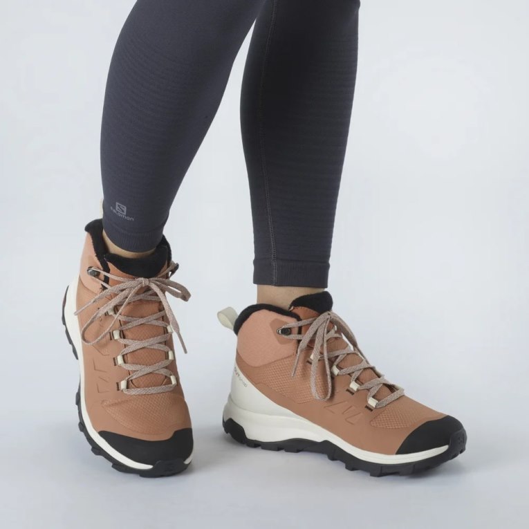 Salomon Outsnap CSWP Women's Winter Boots Brown | CA 62P49